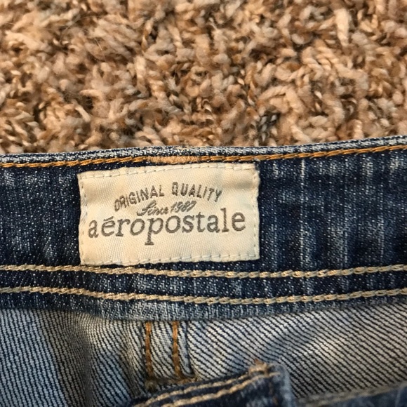 Vintage Y2K Aeropostale distressed denim short shorts - Picture 6 of 8